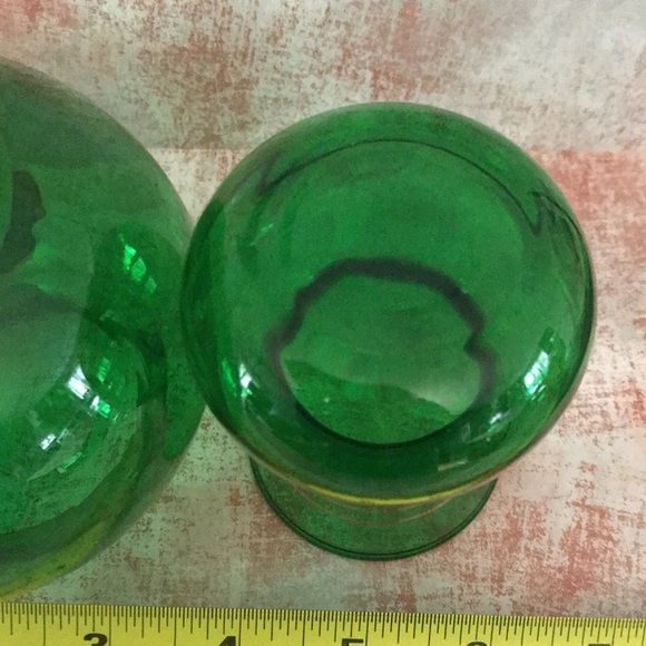 Vintage Anchor Hocking Green Bud Vases, Set of 2 - Picture 8 of 10
